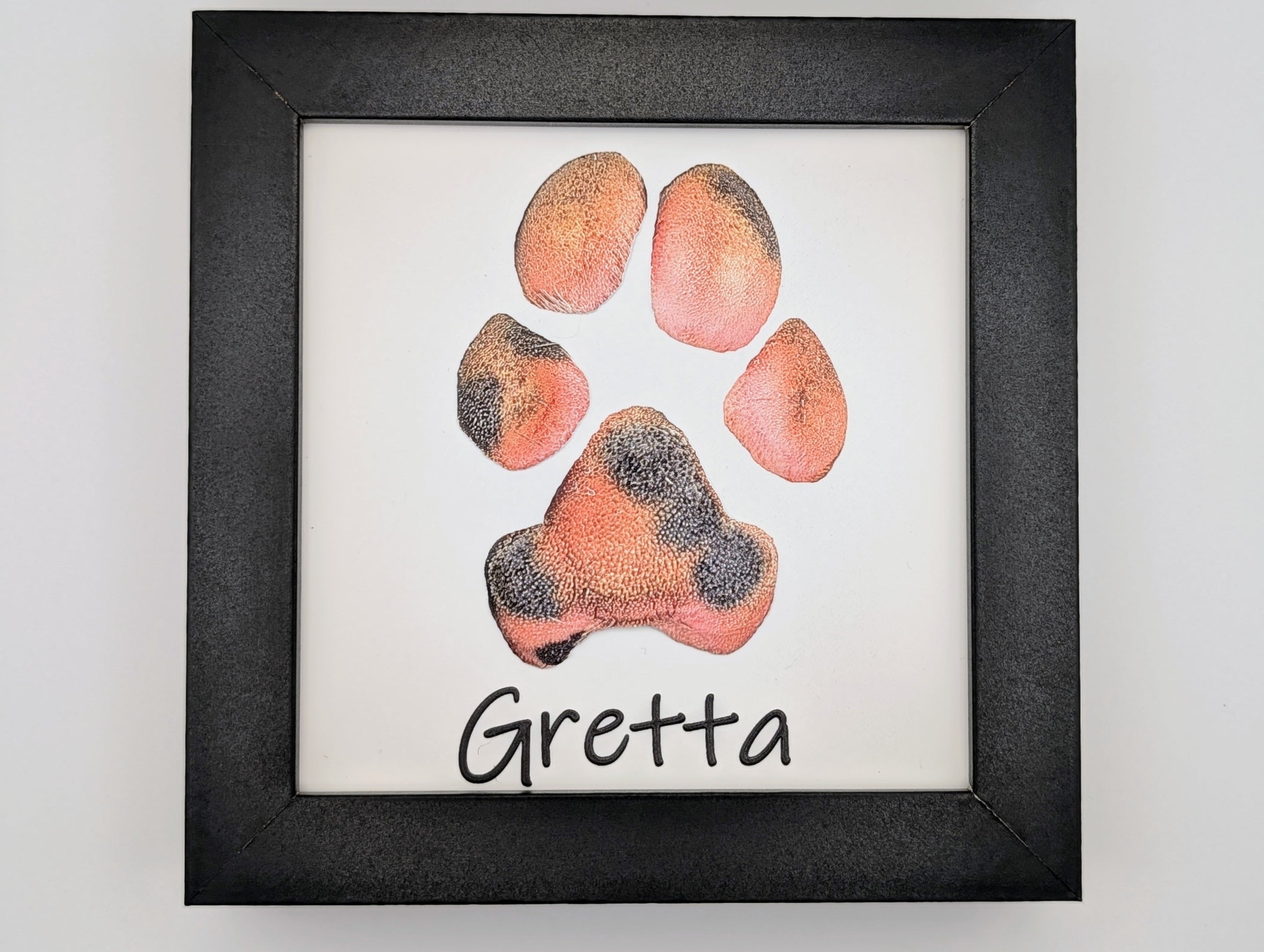 Textured Paw Relief Art