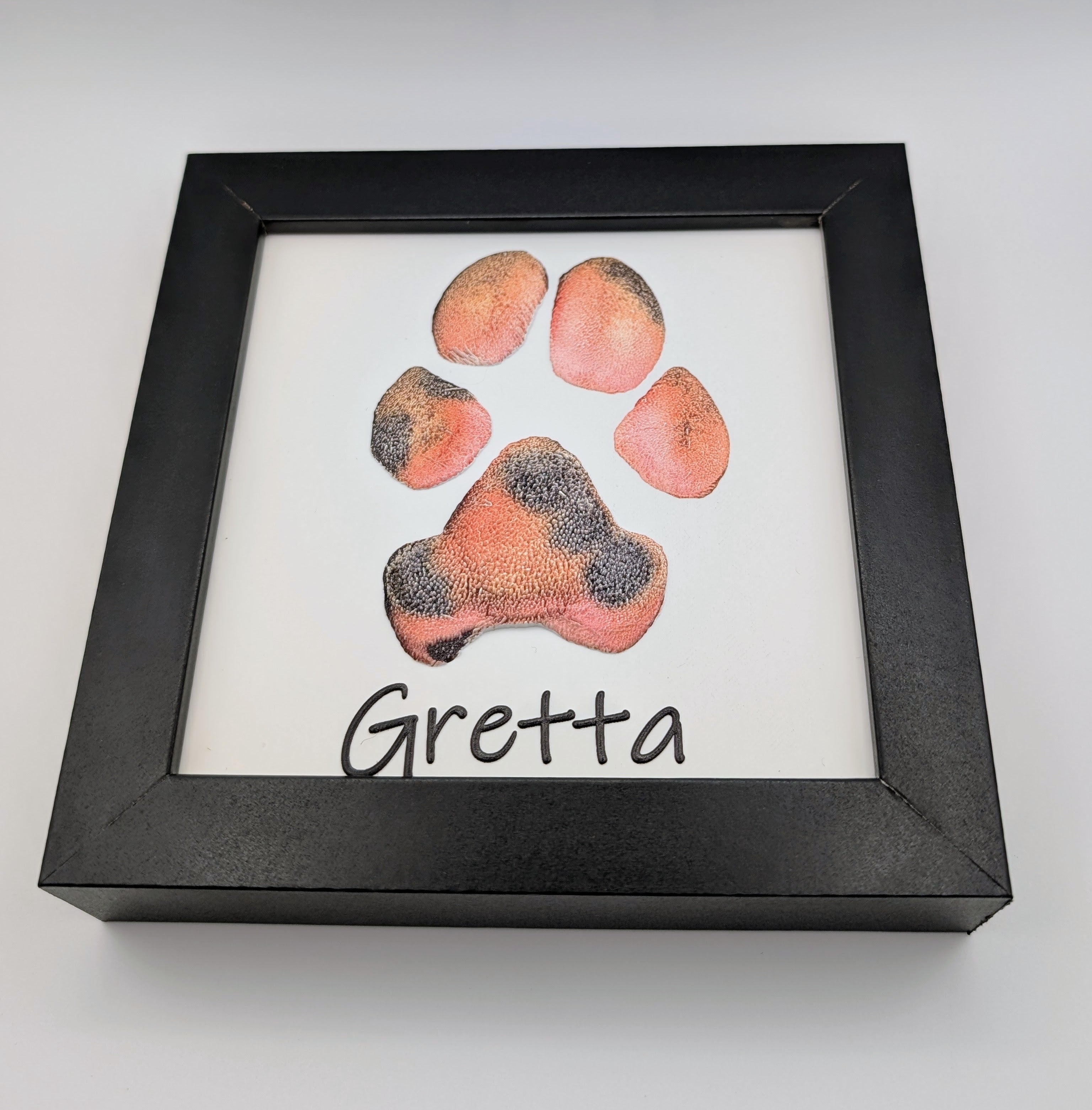 Textured Paw Relief Art
